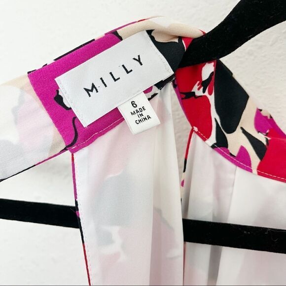 Milly "Adrian" in Viola Silk Midi Dress - Picture 9 of 10